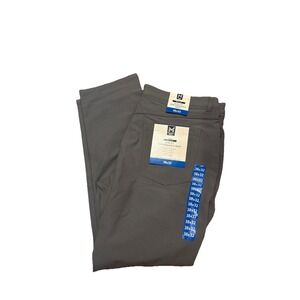 NWT Grey MEMBERS MARK Benton Slim Performance Pant SIze 38X32